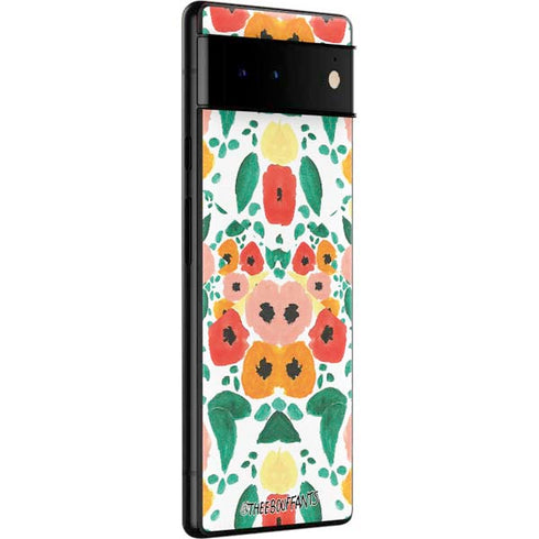Bouffants and Broken Hearts Geometric Flowers Google Pixel 6 Skin
